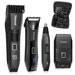 Soonsell Manscape precision beard trimmer with LED display for precise beard styling