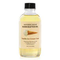 Soothing House Vanilla Ice Cream Cone Body Oil swatch shows glow without heaviness.
