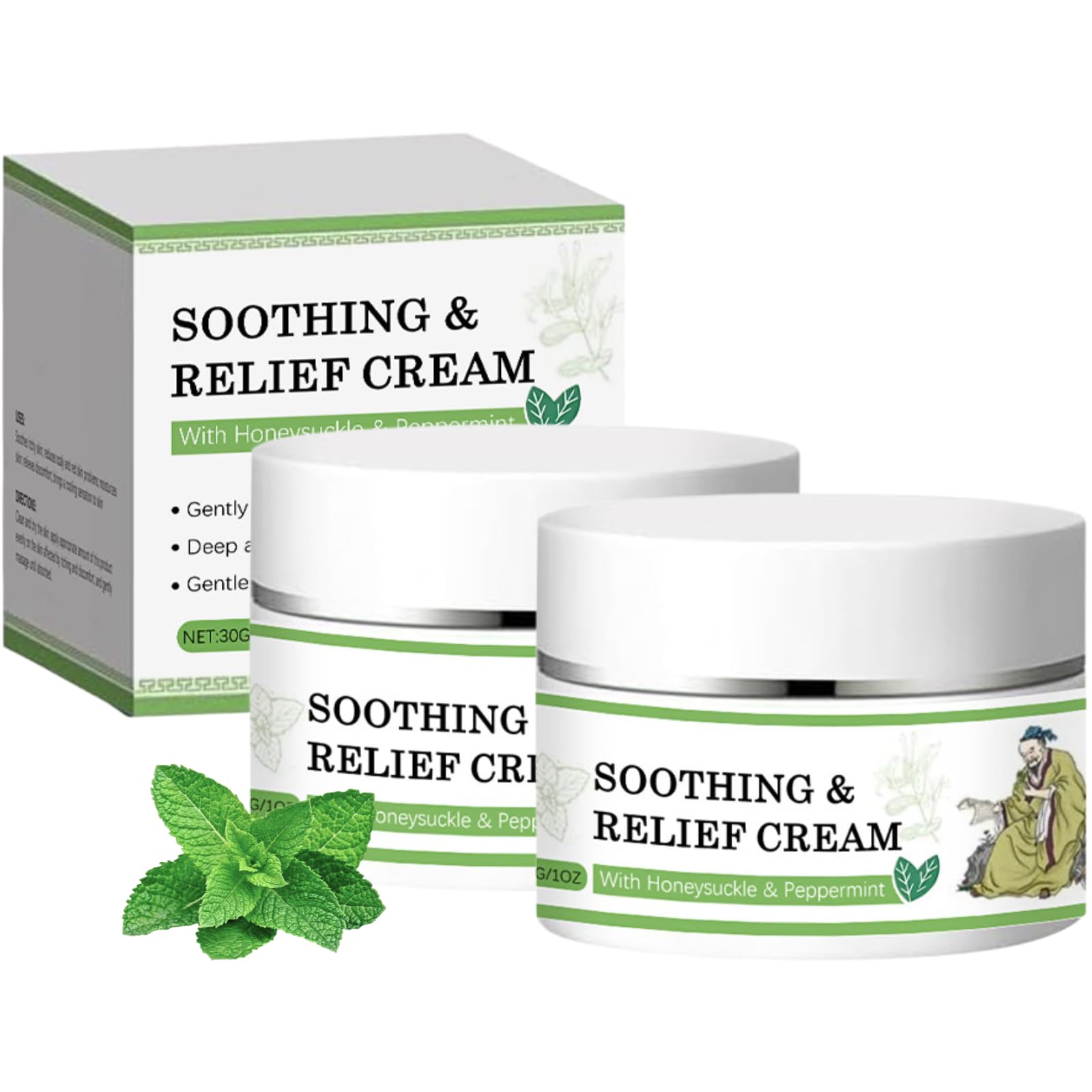 Soothing Relief Cream dual-pack shows portable daily moisturization for sensitive skin.