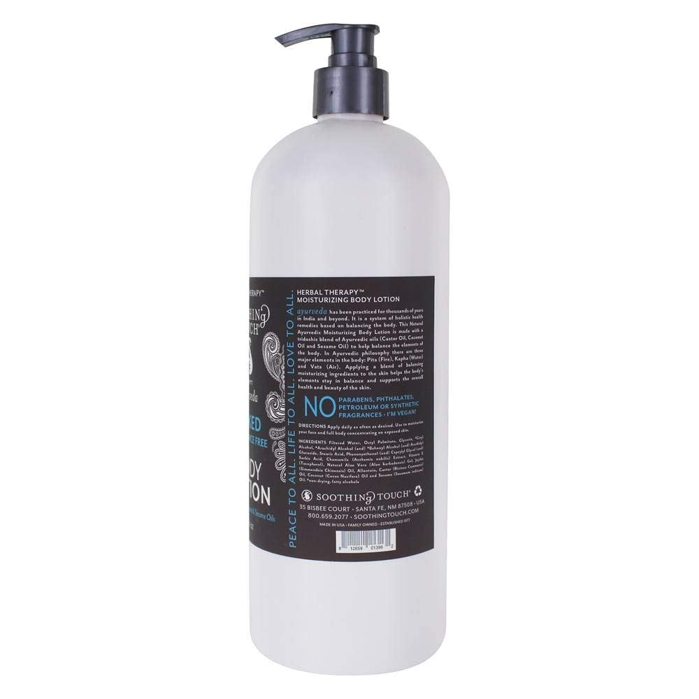 Soothing Touch Naked Lotion being applied to skin for daily care.