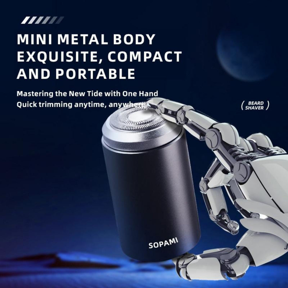 SOPAMI Mini Shaver USB-C charging for quick power-ups and travel-ready portability