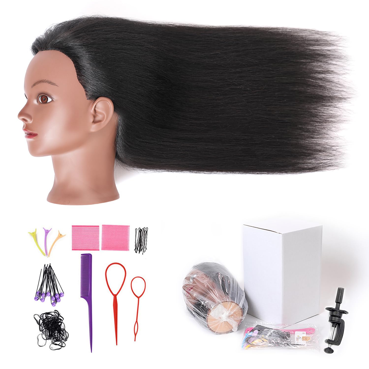 SOPHIRE head closeup real hair shows authentic texture for realistic training.