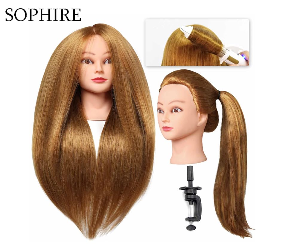 SOPHIRE 80% real hair blend offers lifelike feel and durability.