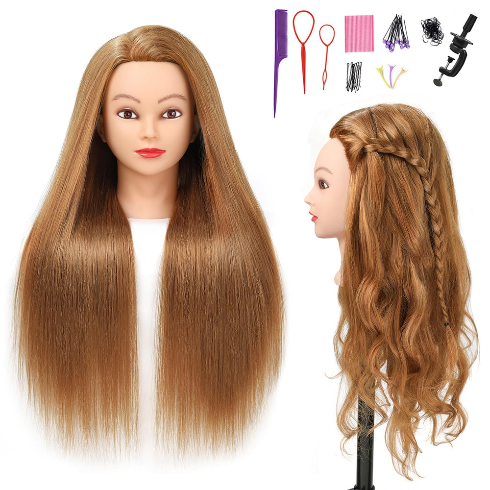 SOPHIRE mannequin head table stand setup for secure salon-style training.