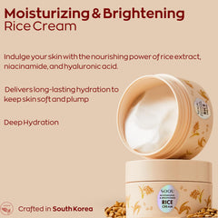 SOQU Moisturizing Rice Cream bottle application for daily use