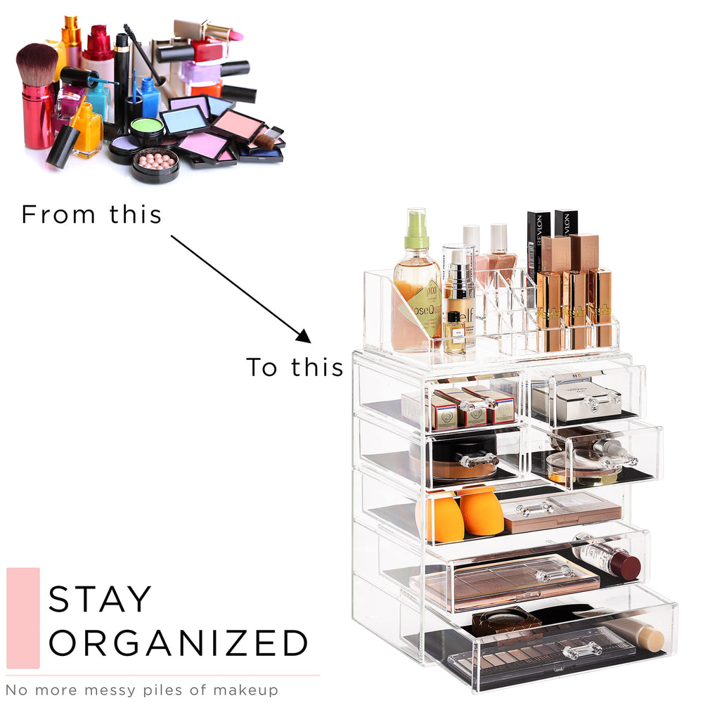 Sorbus acrylic makeup organizer makes a stylish gift for beauty lovers