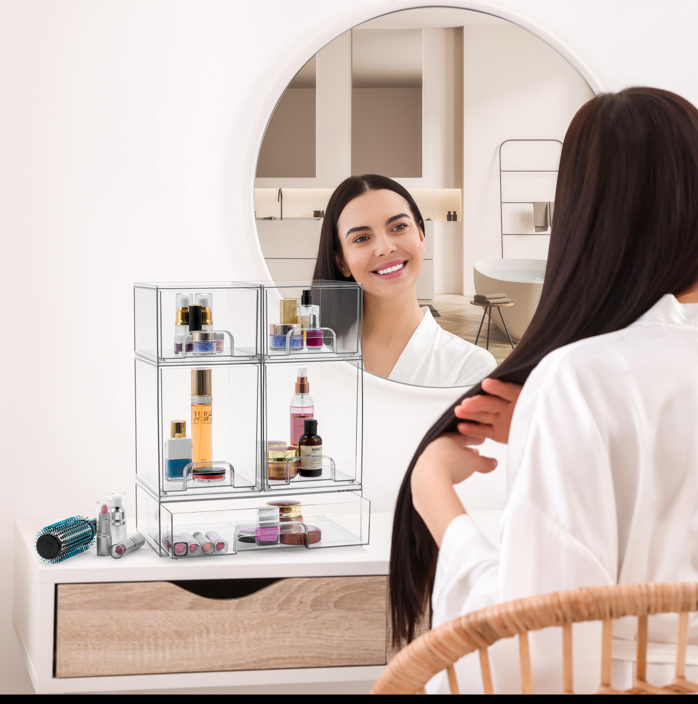 Sorbus acrylic storage clear-durability emphasizes BPA-free, shatter-resistant storage for everyday items.