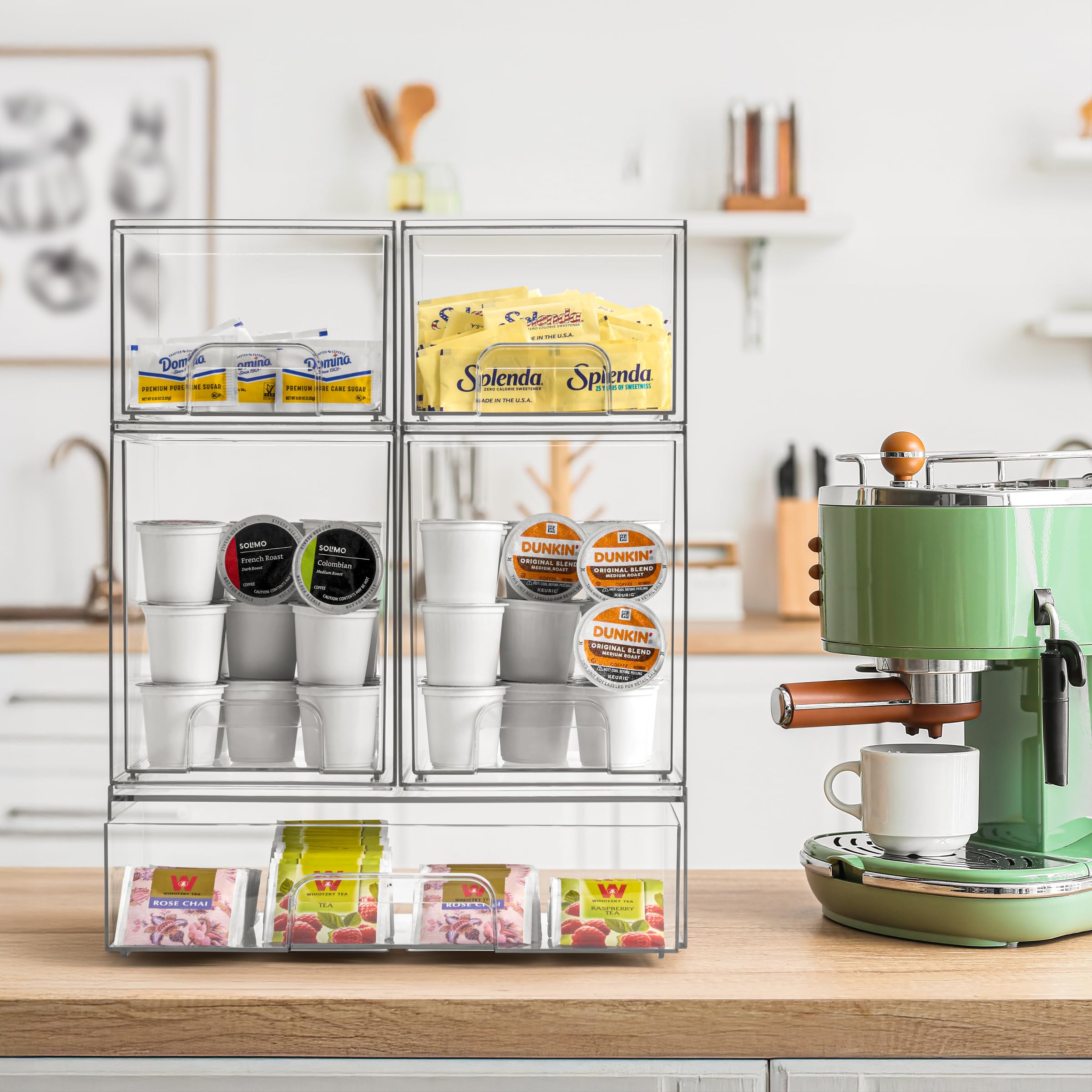 Sorbus acrylic storage countertop-organization demonstrates compact, accessible counter storage.