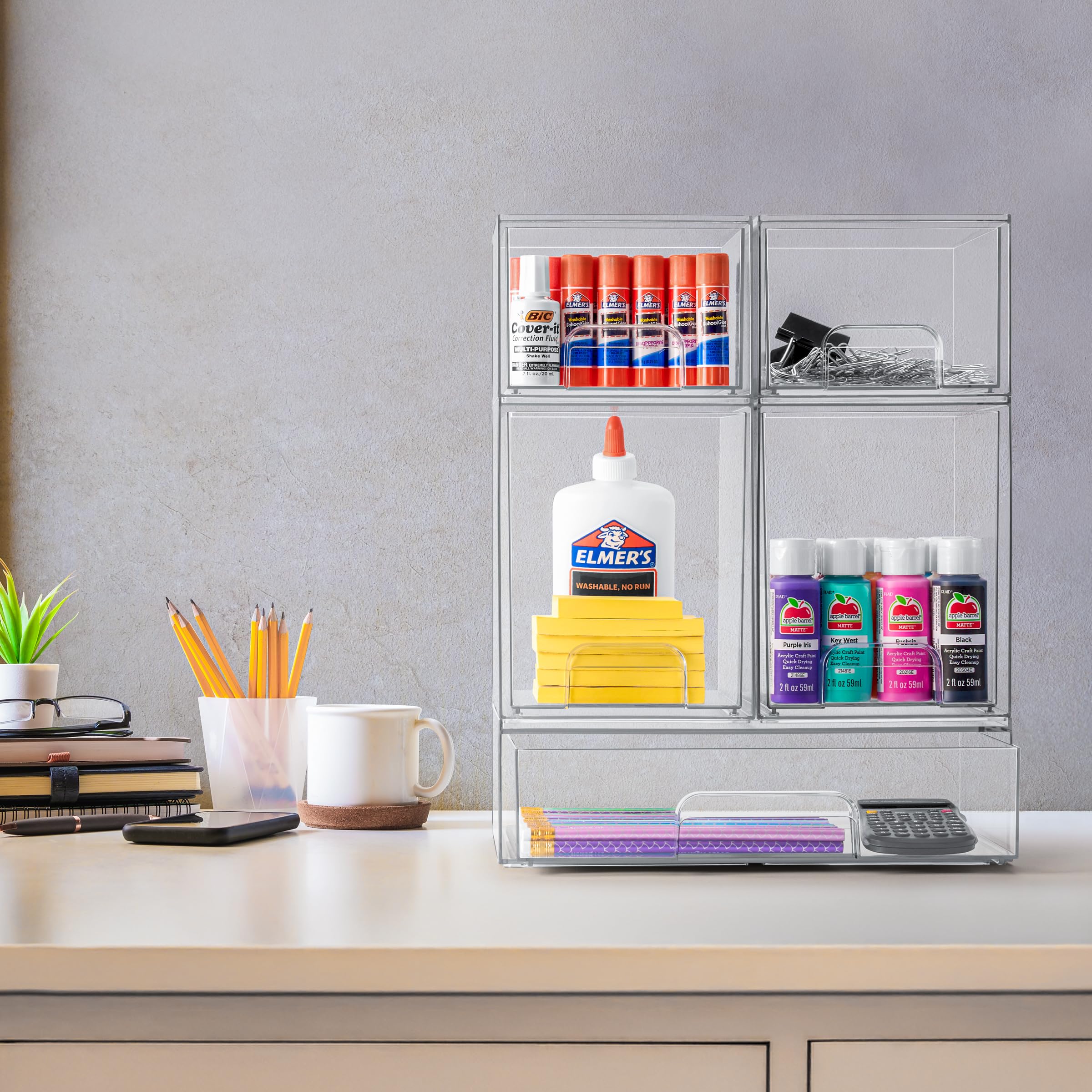 Sorbus acrylic storage tall-drawer provides accessible vertical storage for skincare and medicines.