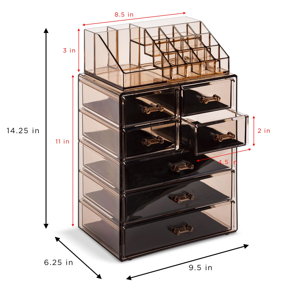 Sorbus Bronze Glow small-drawers store liners and tools neatly.