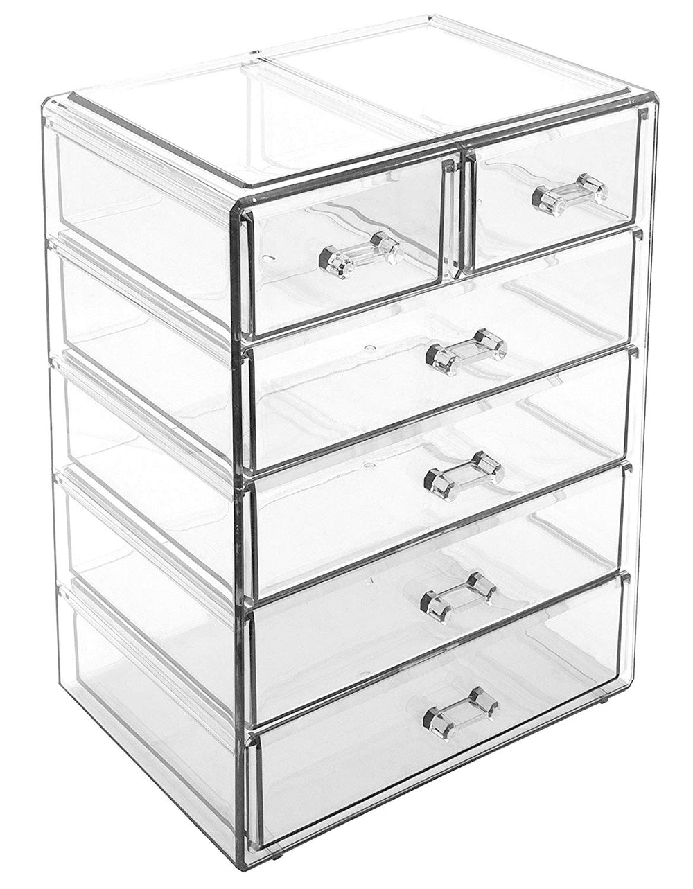 Sorbus countertop vanity organizer shown on a dresser for daily makeup routines