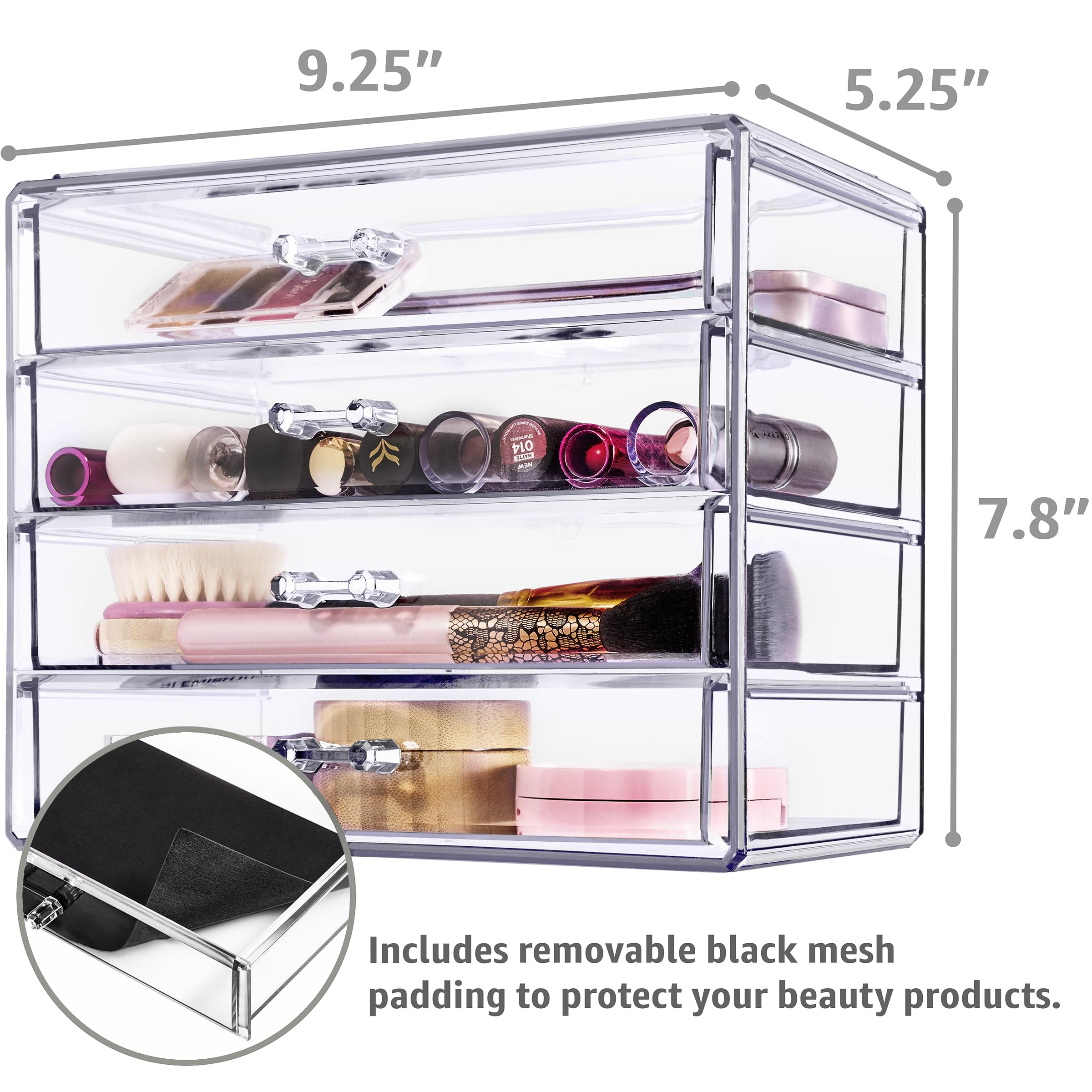 Sorbus vanity-top organizer keeps essentials within reach on your dresser.