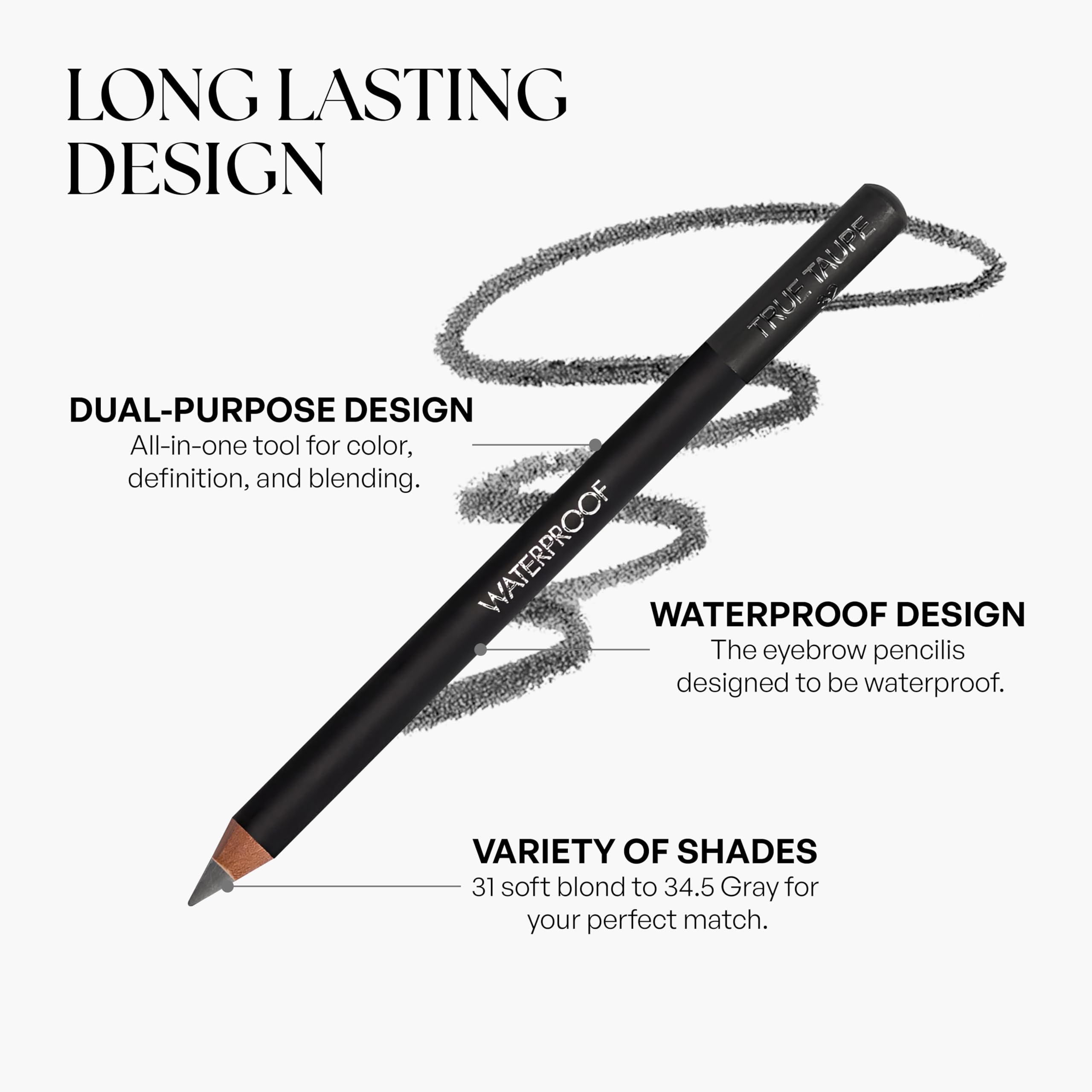 SORMÉ eyebrow pencil with built-in spoolie shapes brows evenly