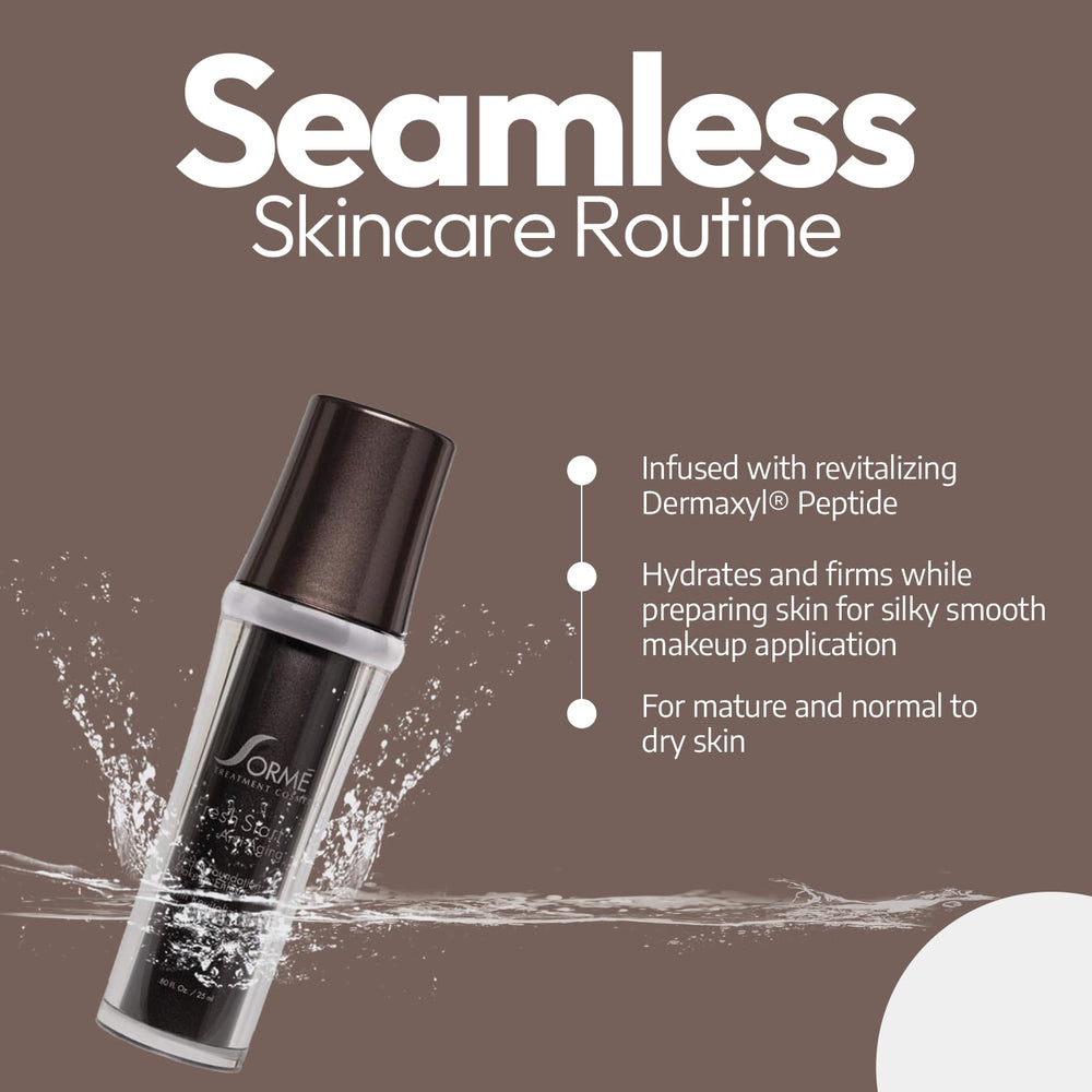 SORMÉ Fresh Start Primer applied with fingers for easy makeup prep.