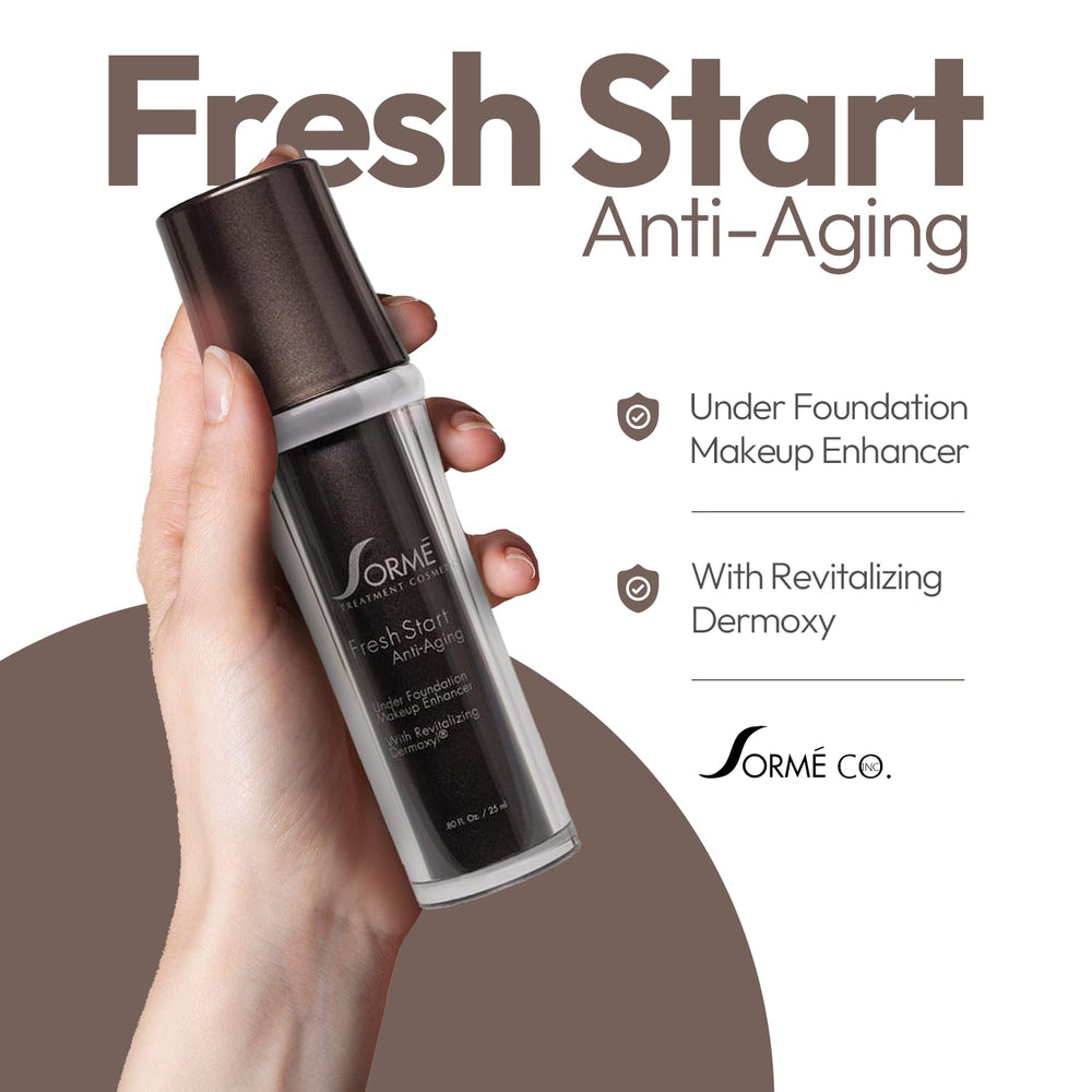 SORMÉ Fresh Start Primer features Dermaxyl peptide for anti-aging prep.