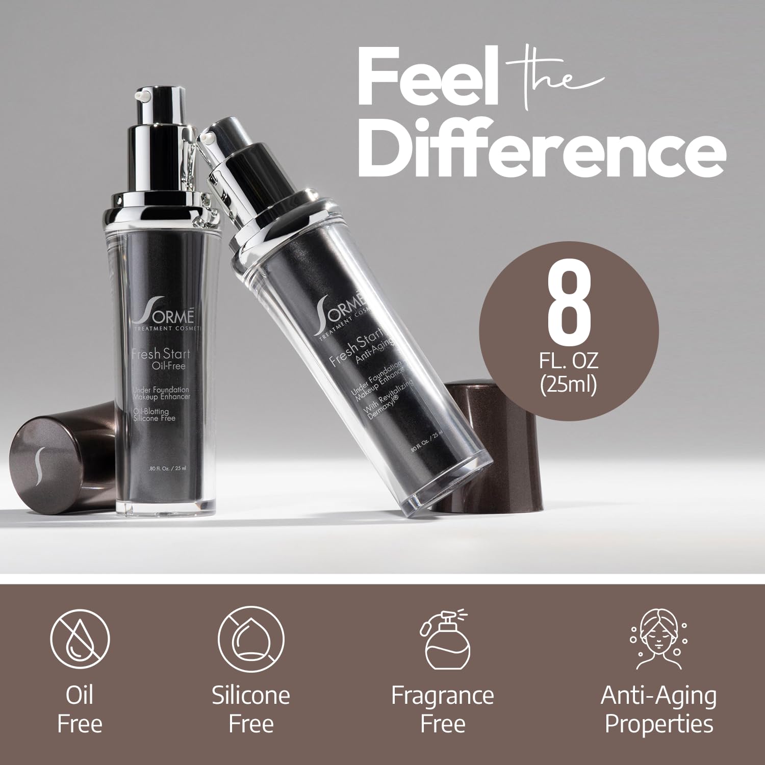 SORMÉ Fresh Start Primer close-up shows fragrance-free formula.