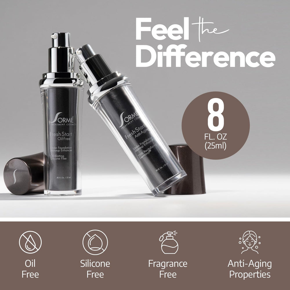 SORMÉ Fresh Start Primer close-up shows fragrance-free formula.