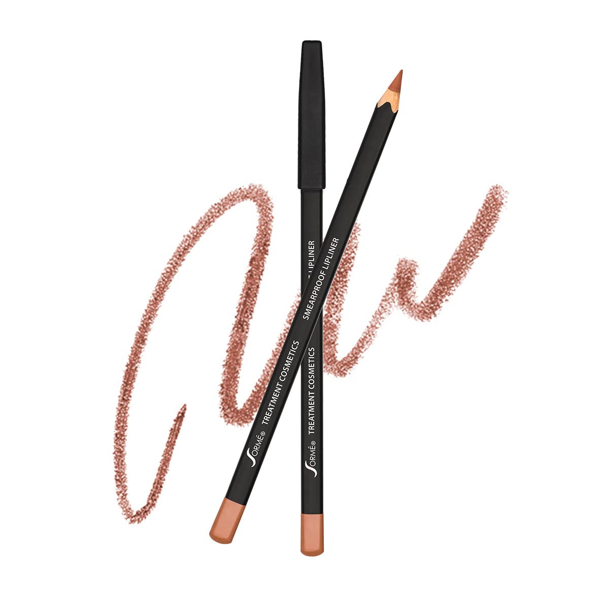 SORMÉ Smearproof Lipliner Natural Nude swatch showing precise nude lip definition