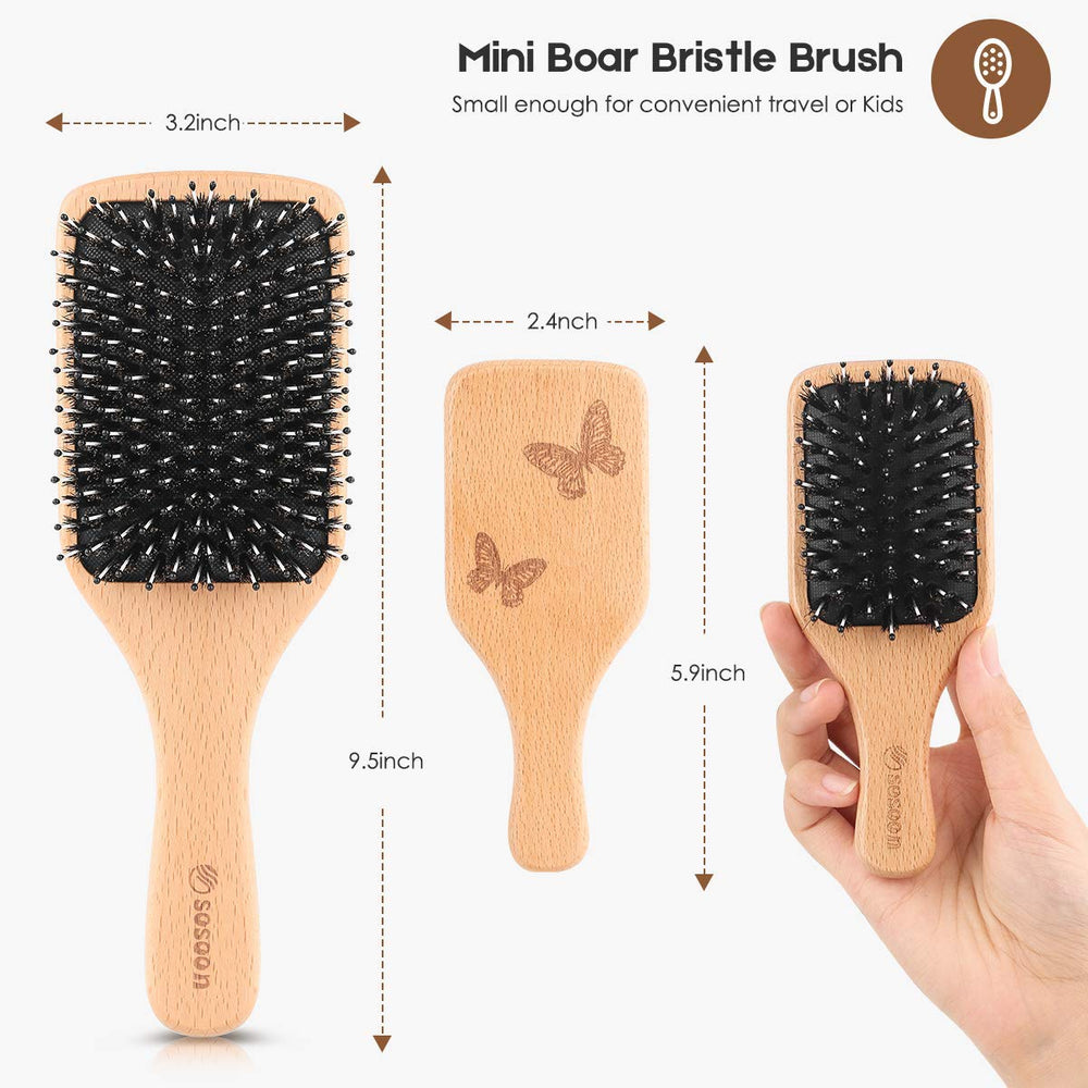 Sosoon travel mini brush fits your bag for quick touch-ups