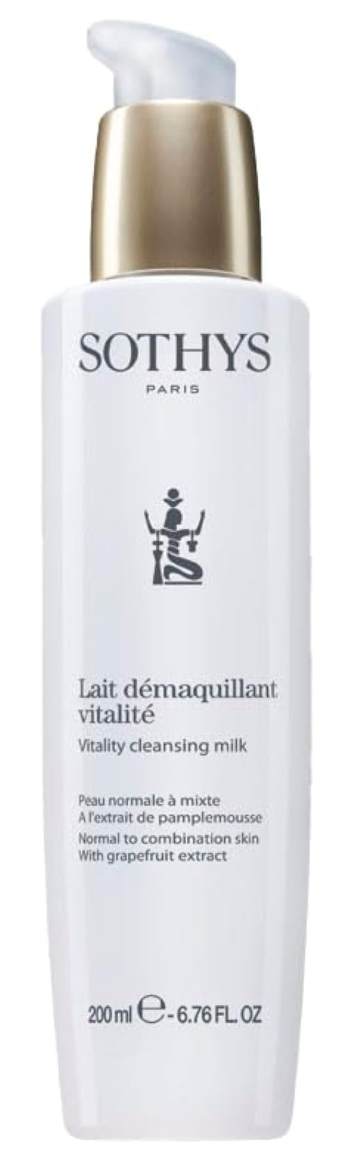 SOTHYS botella frontal de Leche Limpiadora Vitalidad desmaquilla suavemente y deja sensación fresca