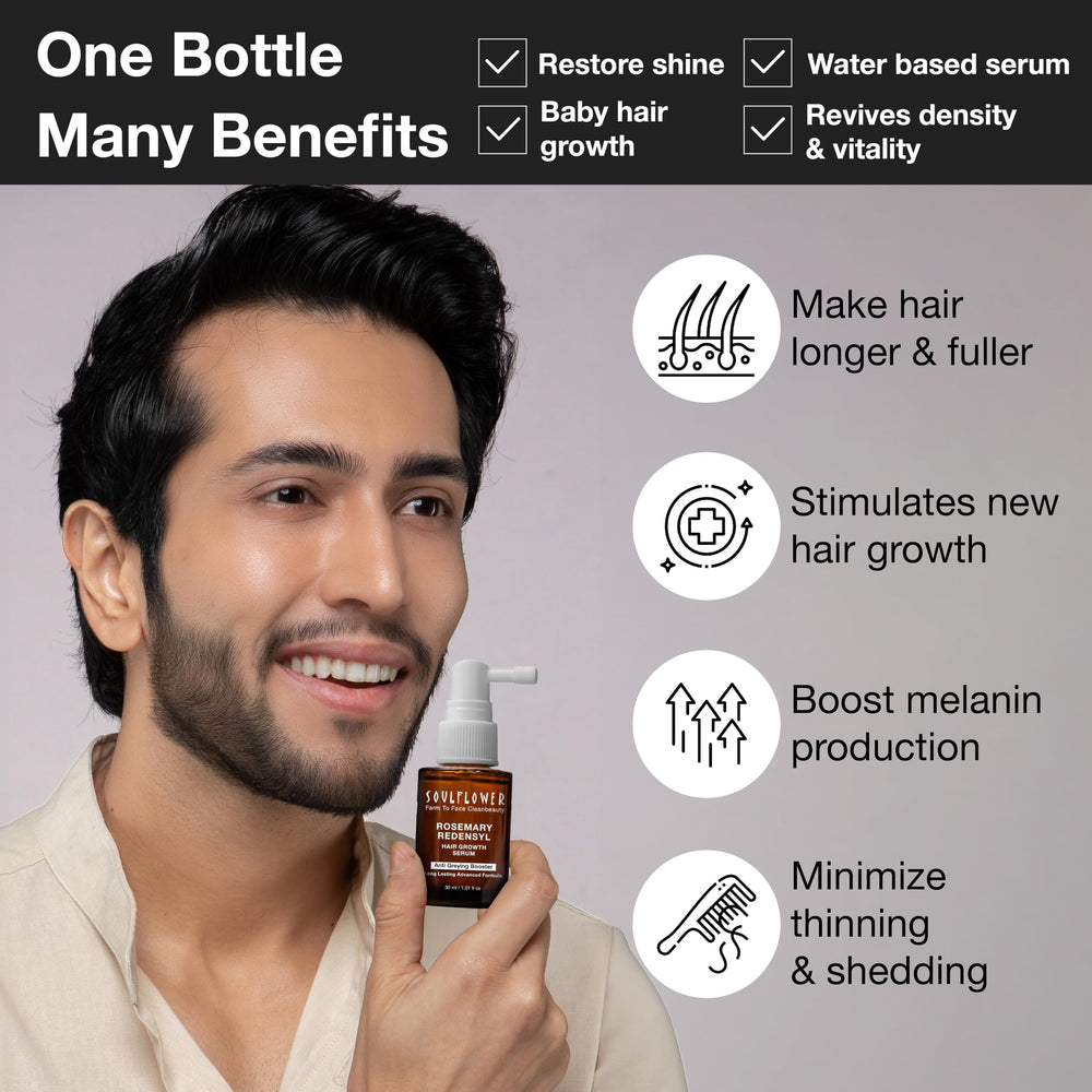 Soulflower daily hair routine image demonstrates easy spray-on application during morning prep.