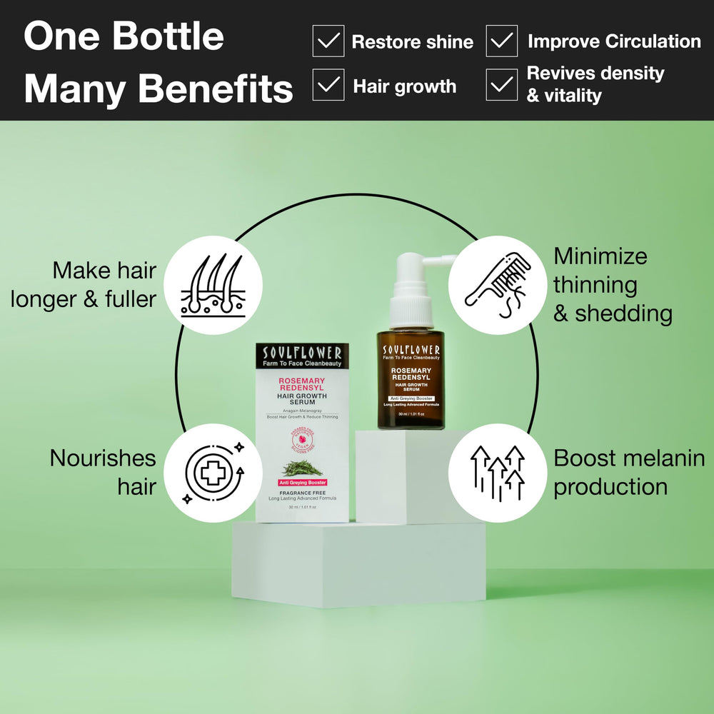 Soulflower healthy scalp visual suggests balanced scalp environment supporting hair vitality.