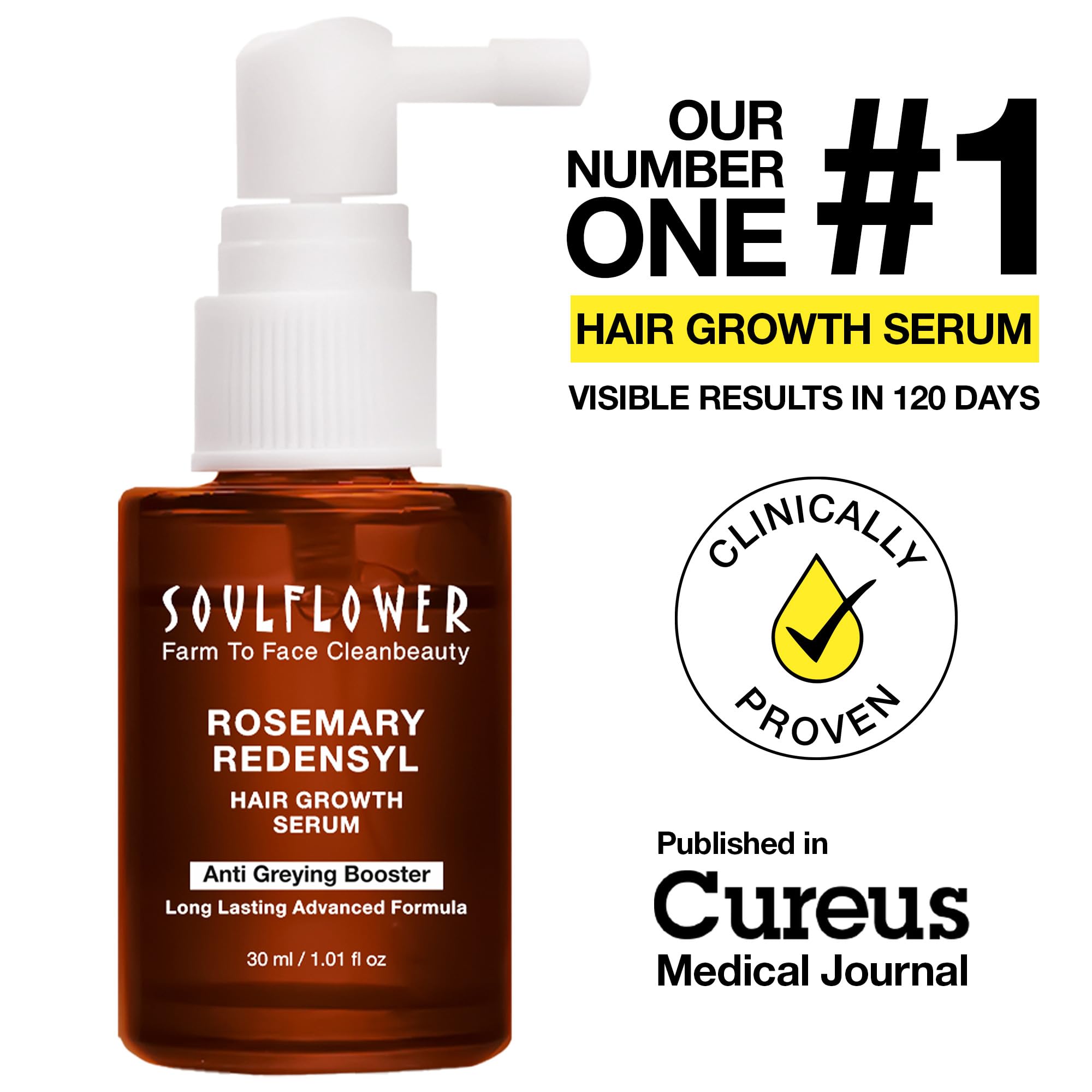 Soulflower serum spray-on scalp demonstrates easy, mess-free application for daily hair health.