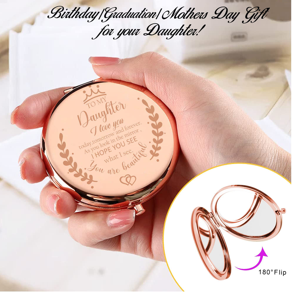 Soulpetals rose-gold hand mirror with elegant design complements daily routines.