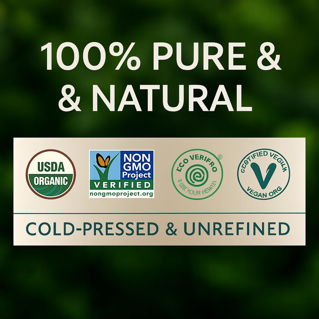 SOULSATION organic label image emphasizes certified organic, non-GMO, and sustainably sourced ingredients.