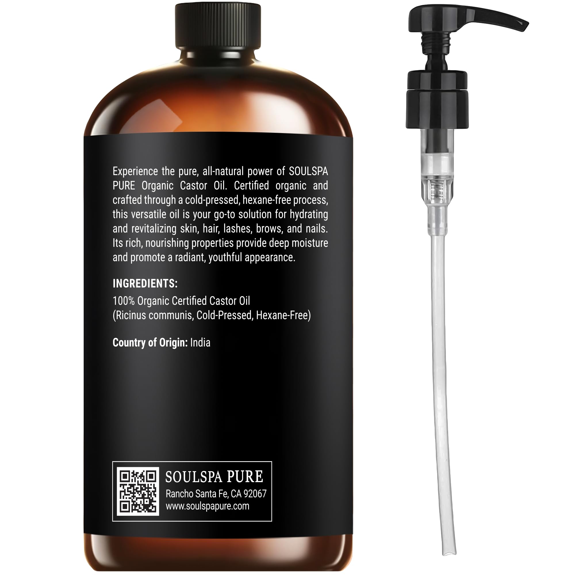 SoulSpa Pure 16 oz amber bottle supports long-term daily self-care
