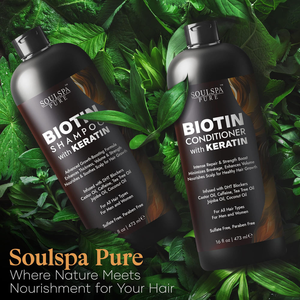 SOULSPA PURE Hair growth scene depicts daily routine for healthier-looking hair