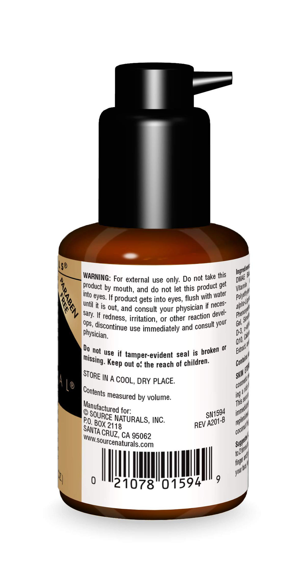 Source Naturals Skin Eternal DMAE Serum being applied for smoother, refreshed skin feel.