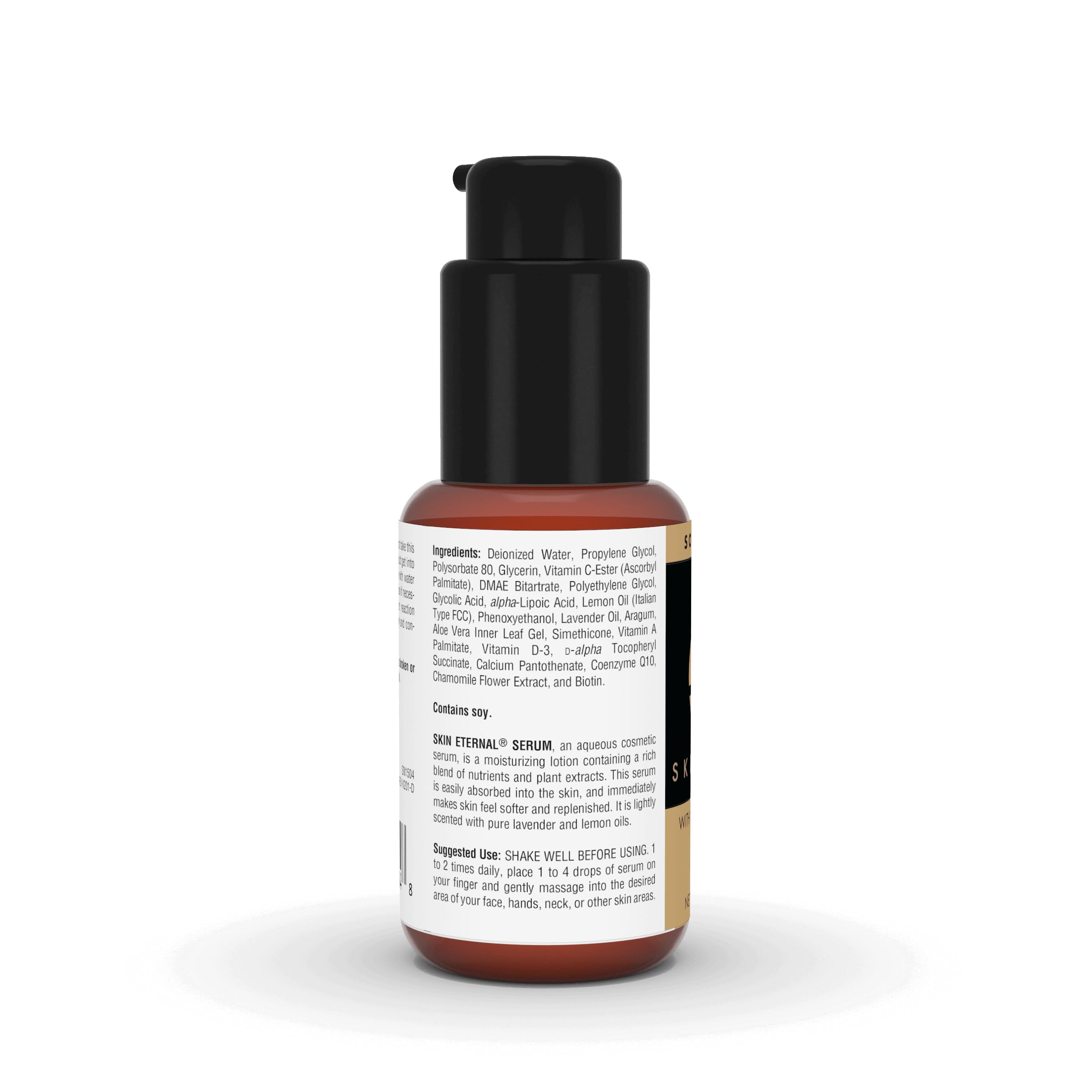 Source Naturals Skin Eternal Serum dropper dispensing product for convenient use.