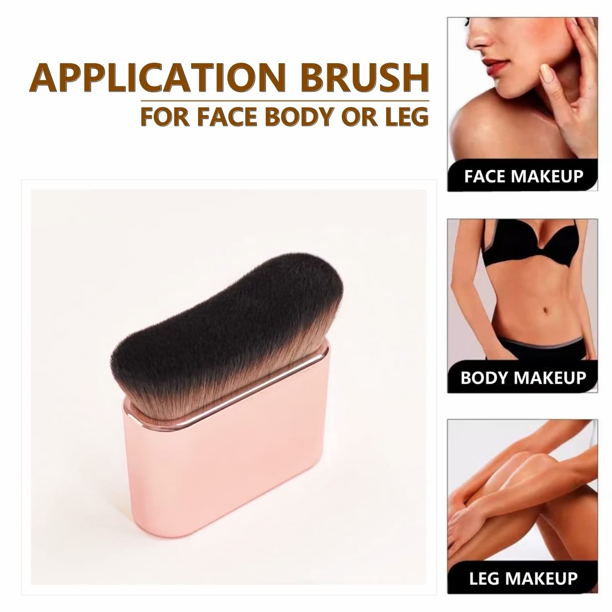 Soushop Body Kabuki Brush contours to reach ankles and elbows