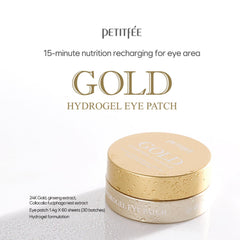 South of France Gold Hydrogel Eye Patch closeup highlights 24K gold