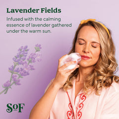 South Of France SoF coconut oil and shea butter ingredient emphasis highlights nourishment during wash.