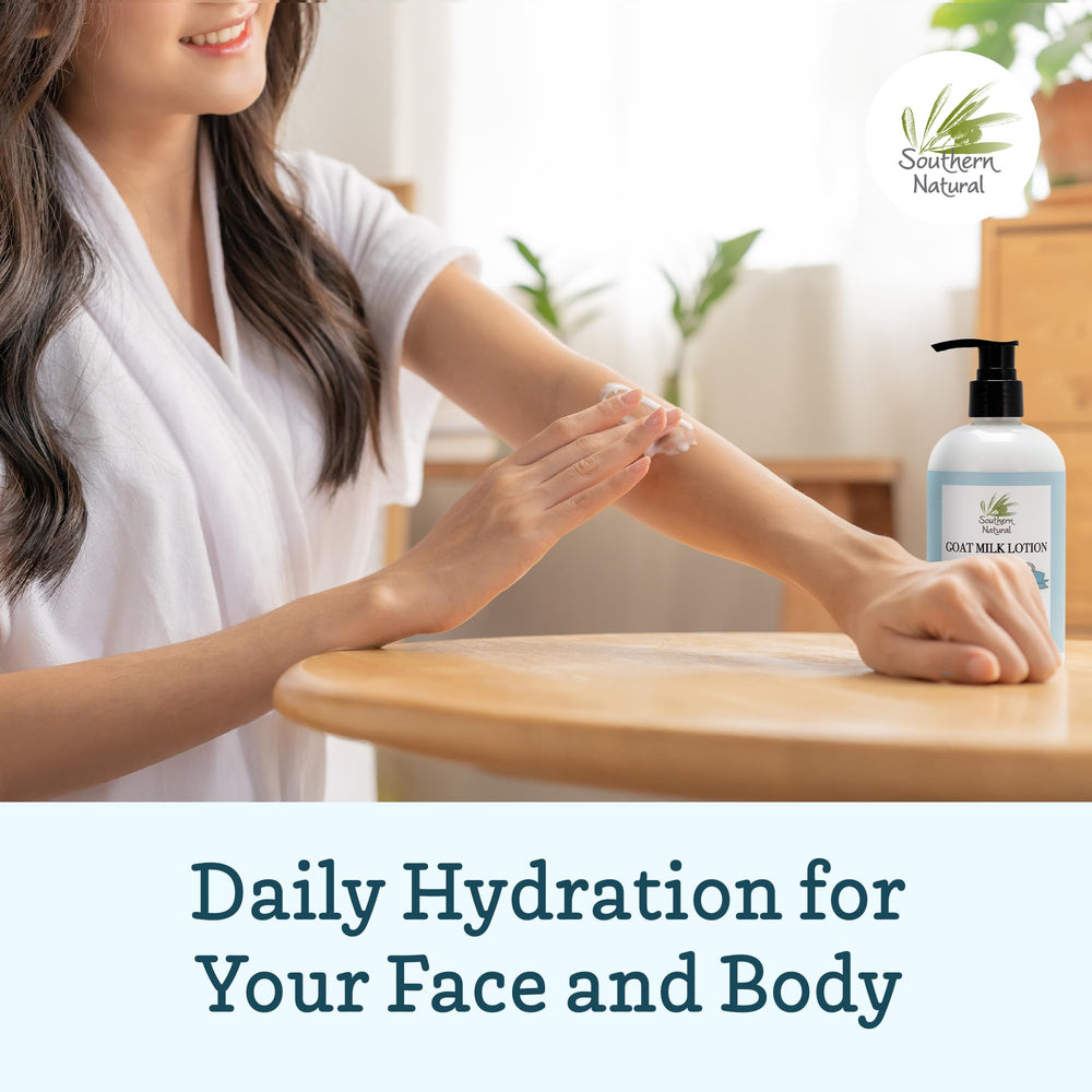 Southern Natural Goat Milk Lotion family-use-scenario conveys gentle hydration for all