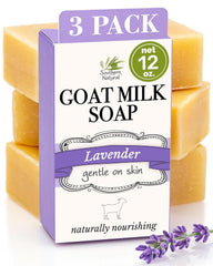 Southern Natural Goat Milk Soap Bar Lavender Pack offers gentle cleansing for sensitive skin.
