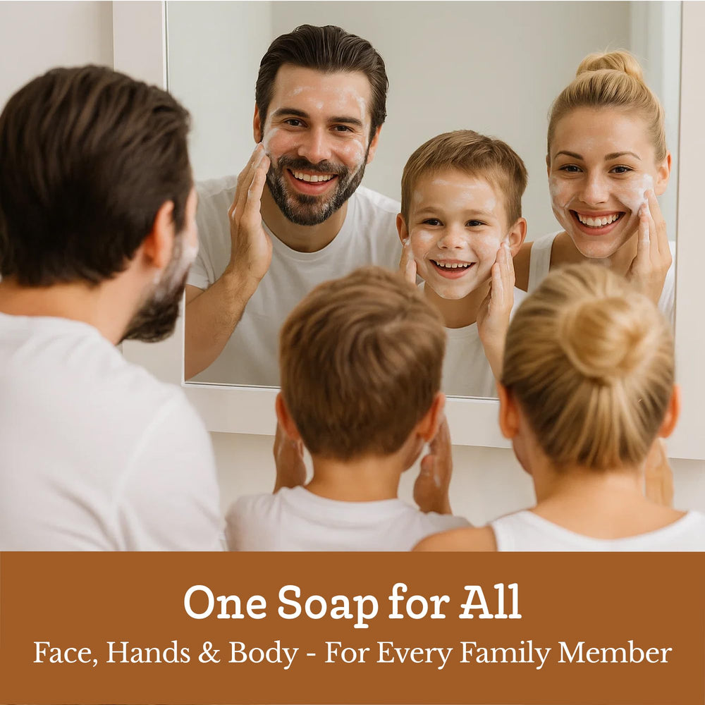 Southern Natural Oatmeal Soap Bar colloidal oatmeal texture close-up showing soothing feel.