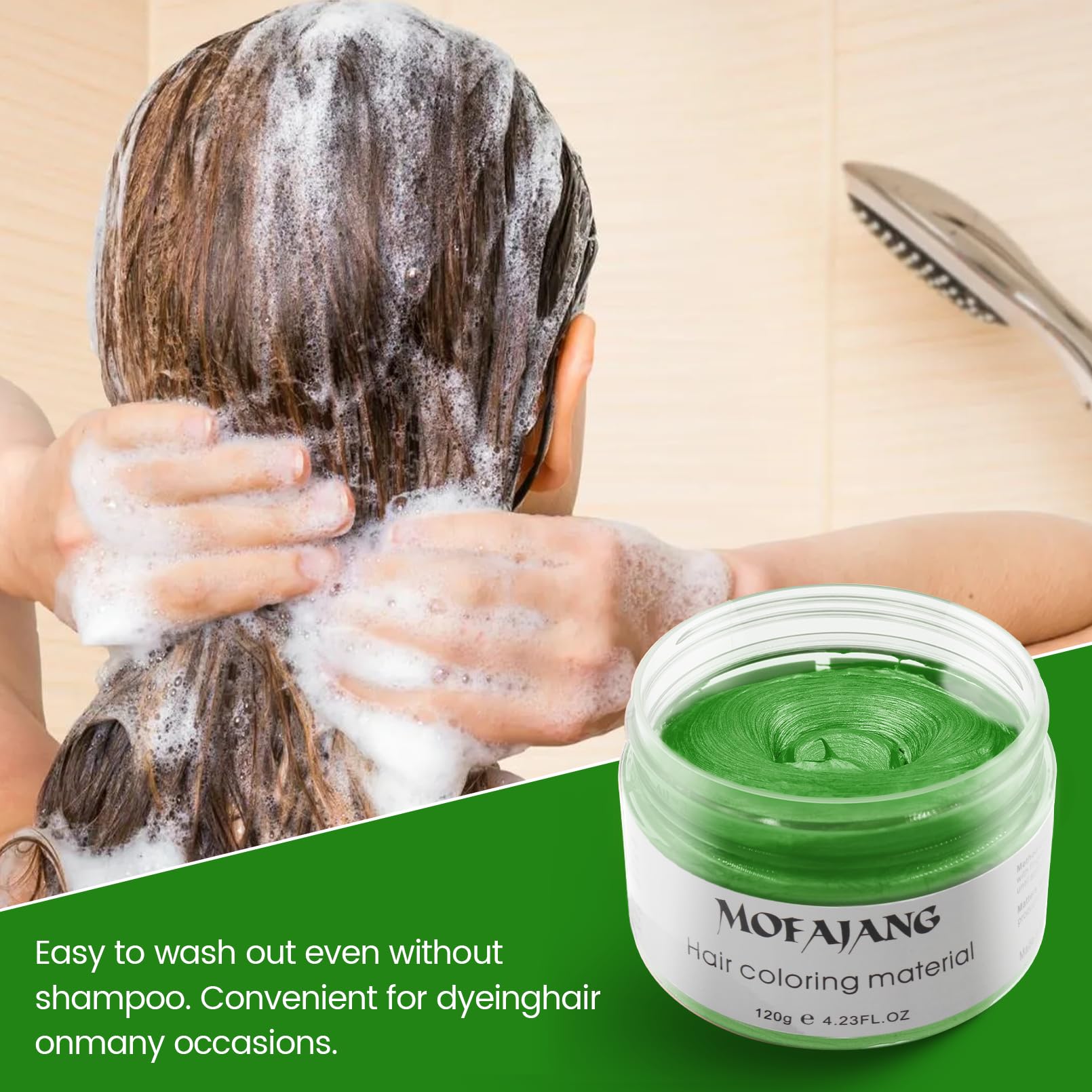 SOVONCARE green hair color wax cosplay-ready look for a party