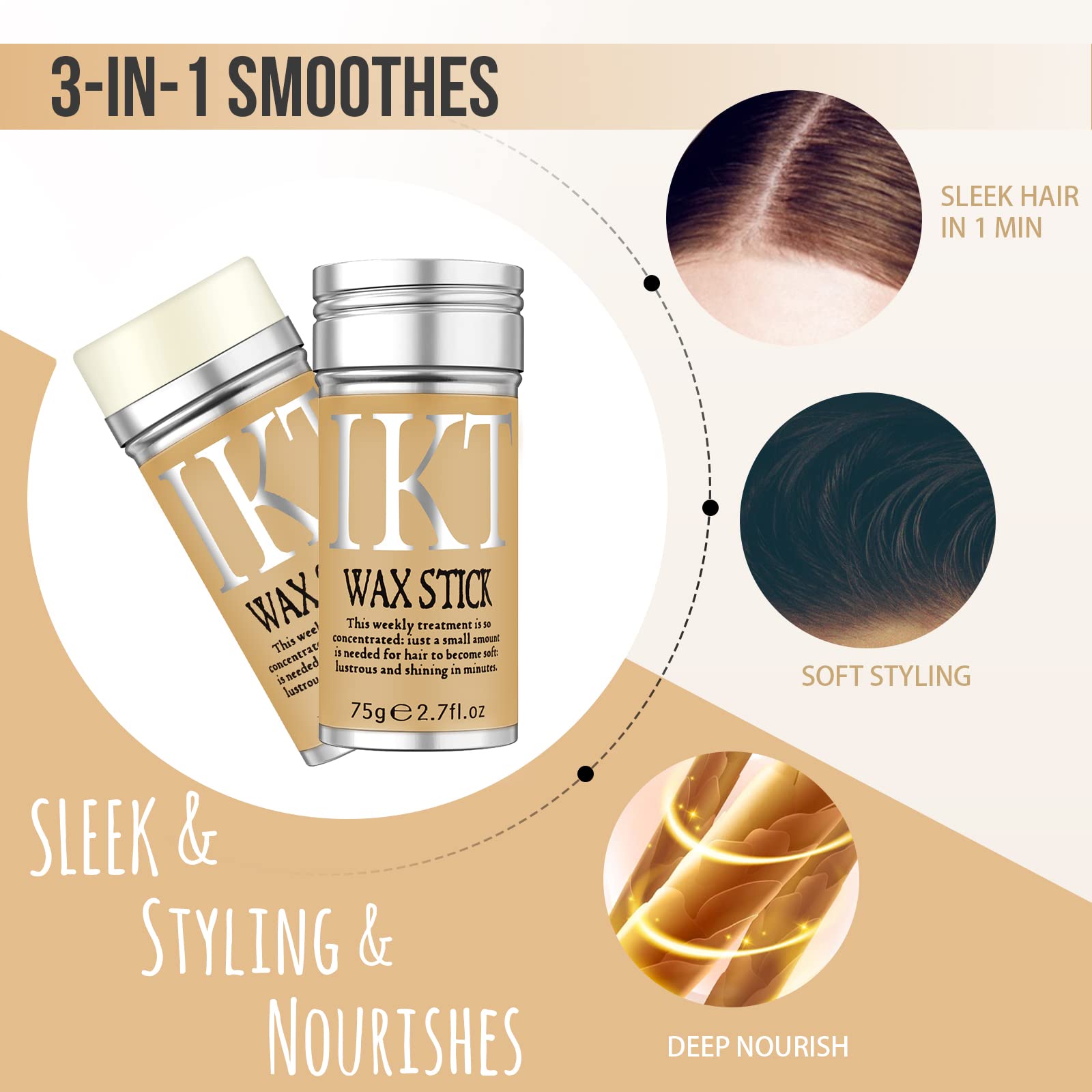 SOVONCARE hair wax stick non greasy formula keeps hair light