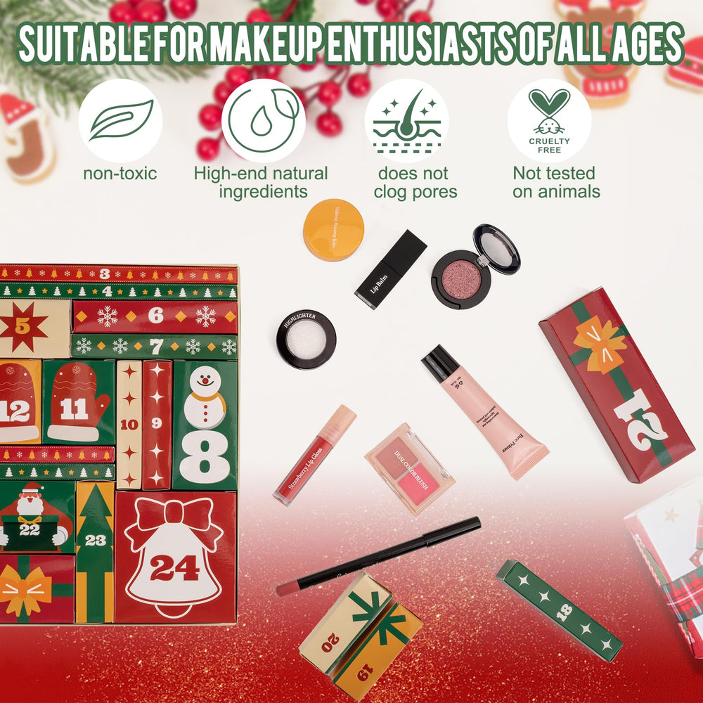 SOYUB makeup advent calendar 2025 festive gift box design and packaging