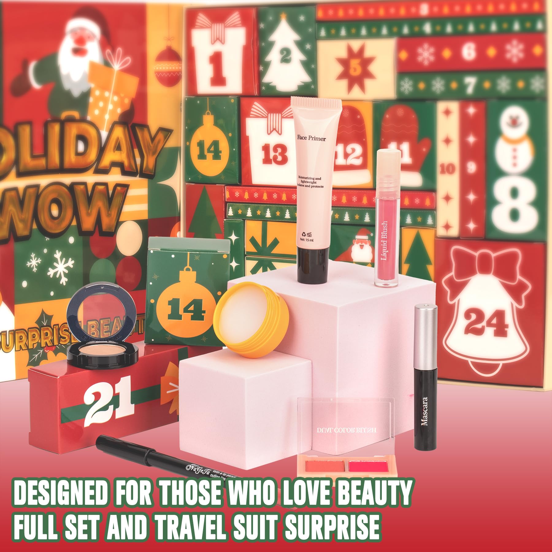 SOYUB makeup advent calendar 2025 eyeliner, mascara, and brow pencils for defined eyes