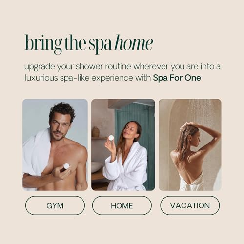 Spa For One packaged shower steamers image demonstrates easy-to-use gift-ready presentation.