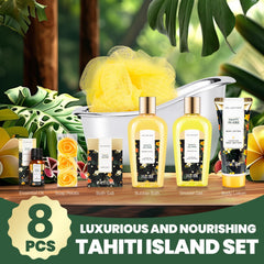 Spa Luxetique bath set collection shows pampering essentials for at-home spa moments.