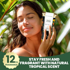 Spa Luxetique bubble bath fragrance exudes tropical sweetness for a relaxing bath experience.