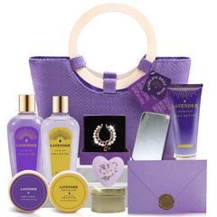 Spa Luxetique cesta regalo lavanda, regalo ideal para relajación en casa.