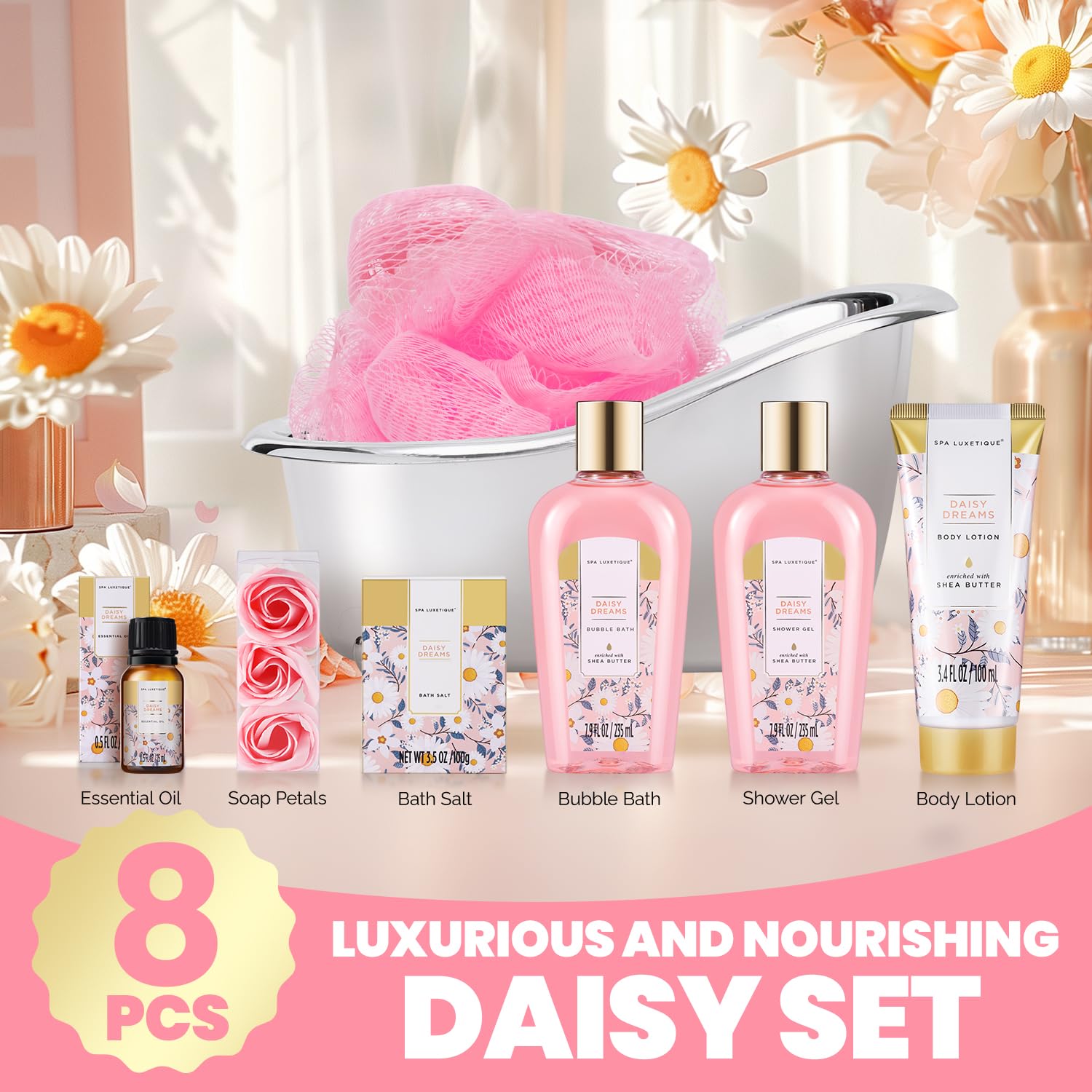 Spa Luxetique Daisy lotion: nourishing hydration after a shower
