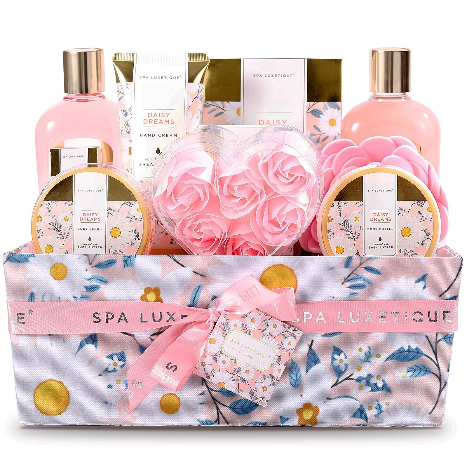 Spa Luxetique gift basket box ready for gifting and relaxation.