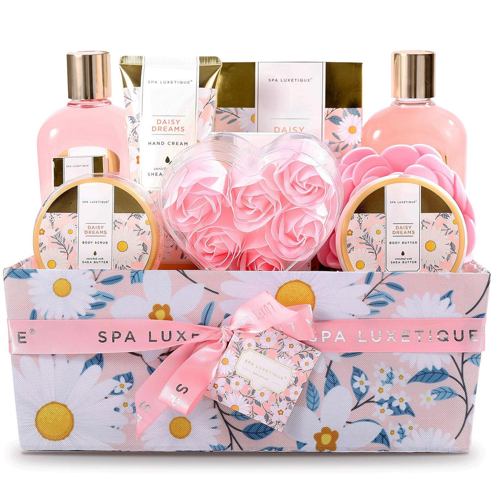 Spa Luxetique gift basket box ready for gifting and relaxation.